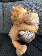 Peluche Lion très doux avec un tronc d'arbre 34 cm, Enlèvement ou Envoi, Comme neuf