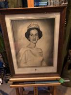 Portret Koningin Fabiola van België, Verzamelen, Ophalen, Gebruikt, Kaart, Foto of Prent
