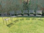 6 chaises de jardin en métal, Jardin & Terrasse, Chaises de jardin, Enlèvement, Utilisé, Métal