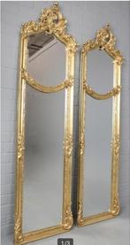 Prachtige barok passpiegel set met een gouden Fabrice lijst, Ophalen