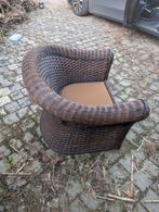 Vintage rotan fauteuil – h 75  b 90 x d 80, Antiek en Kunst, Ophalen
