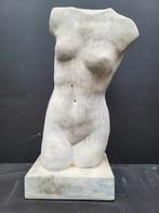 Buste Borstbeeld Vrouw in witte franse steen, Antiek en Kunst, Ophalen