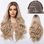 Mono top swiss lace pruik lang blond haar zonder pony Christ, Verzenden, Nieuw, Pruik of Haarverlenging