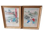 paar Chinese aquarellen met zotjes., Antiek en Kunst, Ophalen