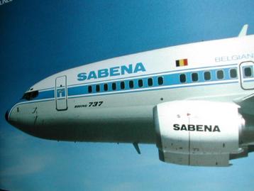 Sabena Panoramic Poster B737-300 OO-SDX Flying 40x120 beschikbaar voor biedingen