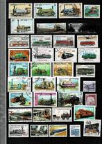 THEME TRAINS 96 TIMBRES OBLITERES + 1 BLOC NEUF - 3 SCANS, Timbres & Monnaies, Trains, Affranchi, Envoi