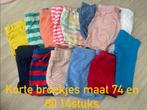 Korte broekjes voor meisjes, maat 74 en 80, Ophalen, Zo goed als nieuw, Maat 74