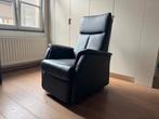 Elektrische lederen relax fauteuil-zetel-bejaarden-woonzorg, Enlèvement, Comme neuf