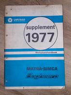 Werkplaatshandboek Simca Matra Bagheera 1977, Motos, Modes d'emploi & Notices d'utilisation