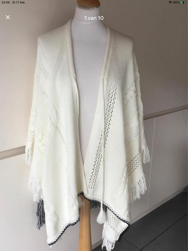 Twinset nieuwe poncho TU, Vêtements | Femmes, Pulls & Gilets, Neuf, Taille 38/40 (M), Blanc, Enlèvement ou Envoi