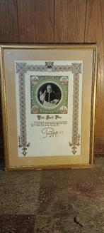 Blessing Pope Pius XI - Bruiloft 1933 - Lijst 43x57cm, n506, Antiek en Kunst, Ophalen of Verzenden