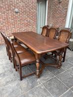 Eiken tafel met 6 stoelen, Antiek en Kunst, Ophalen