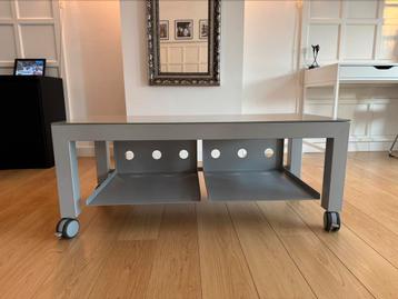 TV meubel met twee bijzettafeltjes - Aluminum Grijs en glas beschikbaar voor biedingen