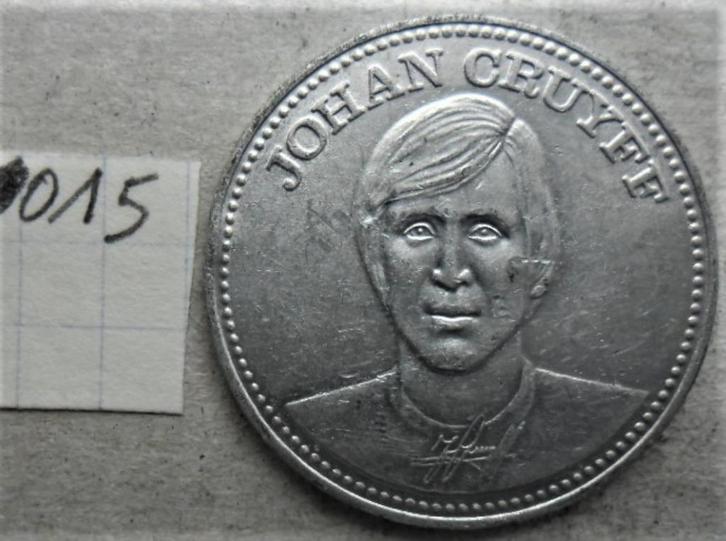 Shell Voetbal Top 20 29,5 mm Nederland Johan Cruyff Alu, Postzegels en Munten, Penningen en Medailles, Overige materialen, Ophalen of Verzenden