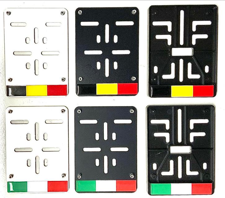 Support-plaque immatriculation 12x10 cm drapeau, Vélos & Vélomoteurs, Cyclomoteurs | Accessoires, Enlèvement ou Envoi