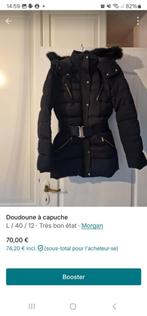 Doudoune noire à capuche Morgan., Ophalen