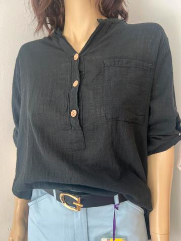 NC zwarte katoenen blouse beschikbaar voor biedingen