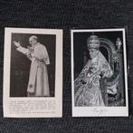 2  oude bidprentjes paus Pius XII, Verzamelen, Bidprentjes en Rouwkaarten, Ophalen of Verzenden