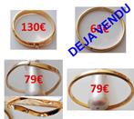 Bracelet (demi-)jonc, plaqué or, fermé ouvrant, simple, NEUF, Ophalen of Verzenden, Nieuw, Goud, Goud