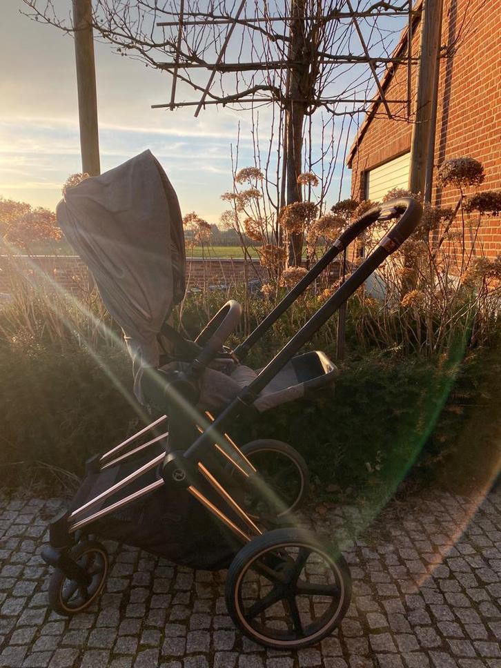 Cybex Priam Rose Gold 3-in-1 buggy, Kinderen en Baby's, Buggy's, Zo goed als nieuw, Overige merken, Verstelbare rugleuning, Voetenzak