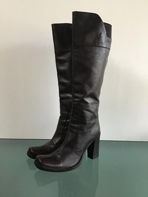 Gratis Verzenden | Bohemian leren bruine laarzen 37, Kleding | Dames, Schoenen, Zo goed als nieuw, Hoge laarzen, Bruin, Verzenden