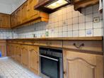 Houten keuken + oven en elektrische kookplaat van Siemens, Hoekkeuken, Gebruikt, Bruin, Hout