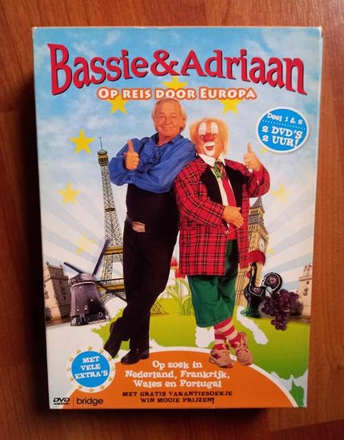 DVD Bassie & Adriaan - Op Reis Door Europa (Deel 1 & Deel 2), Cd's en Dvd's, Dvd's | Kinderen en Jeugd, Zo goed als nieuw, Tv non-fictie