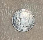 Zilveren munt Boudewijn 1960 50f Belgica, Ophalen of Verzenden, Zilver