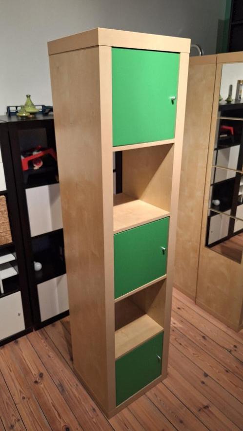 Ikea kasten kallax in hout, Huis en Inrichting, Kasten | Wandmeubels, Gebruikt, 150 tot 200 cm, Minder dan 150 cm, 25 tot 50 cm