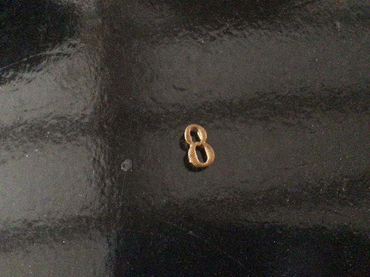 Oud cijfer 8 van Politie kostuum jaren 1960, Antiek en Kunst, Curiosa en Brocante, Ophalen of Verzenden