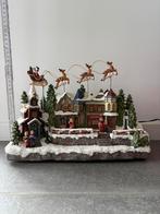 Kersttafereel met bewegende rendieren en kerstman, Diversen, Kerst, Ophalen, Zo goed als nieuw
