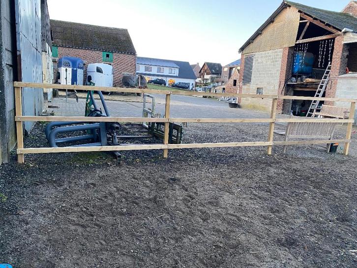Houten paardenomheining 450 meter, Dieren en Toebehoren, Stalling en Weidegang, Opfok, Stalling, Weidegang, Accessoires