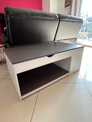 Table basse plateau relevable et coffre, Maison & Meubles, Tables | Tables de salon, Enlèvement, Comme neuf