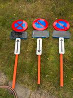 3 parkeerverbodsborden aluminium, Ophalen, Zo goed als nieuw