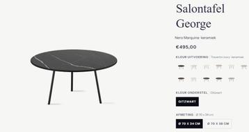 Nieuwe keramieken tafel met stalen onderstel beschikbaar voor biedingen