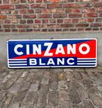 Emaille Cinzano blanc, Verzamelen, Ophalen, Zo goed als nieuw, Reclamebord