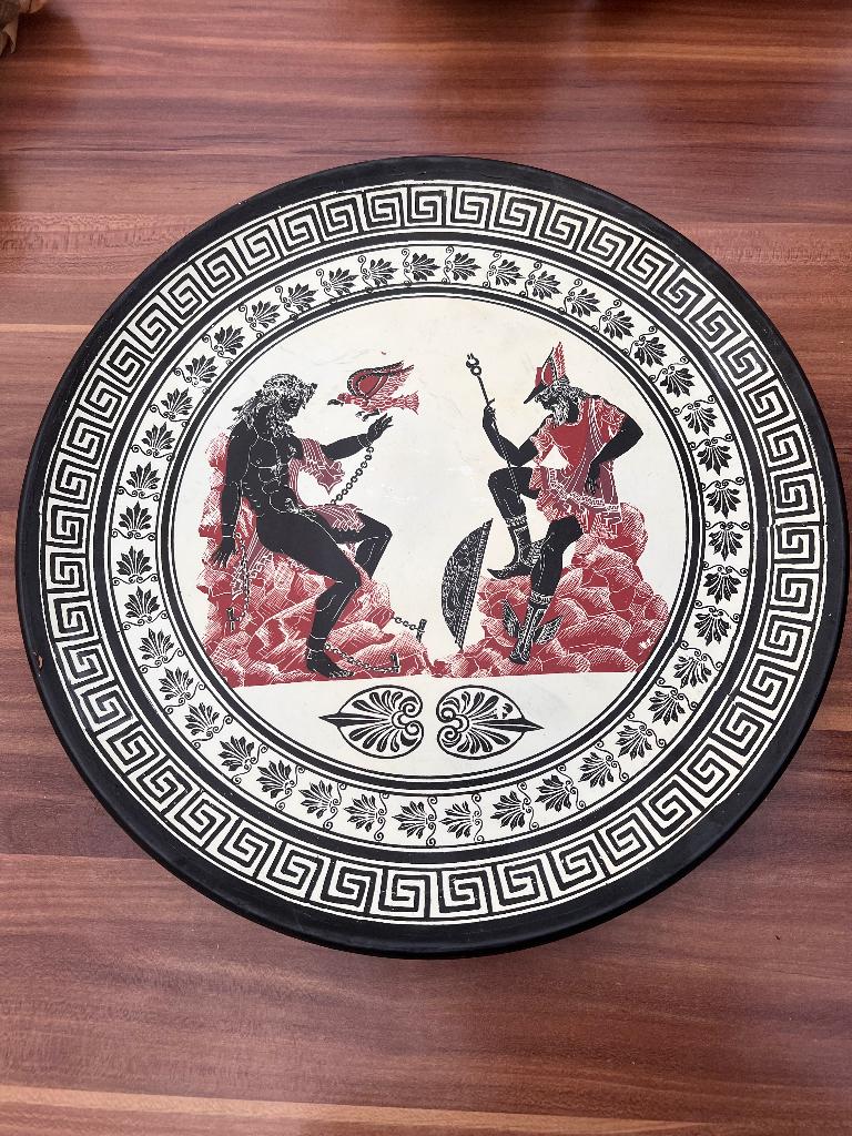Vintage Grieks keramisch wandbord, Antiek en Kunst, Antiek | Wandborden en Tegels, Ophalen of Verzenden