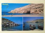 Postkaart Griekenland Kreta Matala, Verzamelen, Postkaarten | Buitenland, Gelopen, Overig Europa, Ophalen of Verzenden