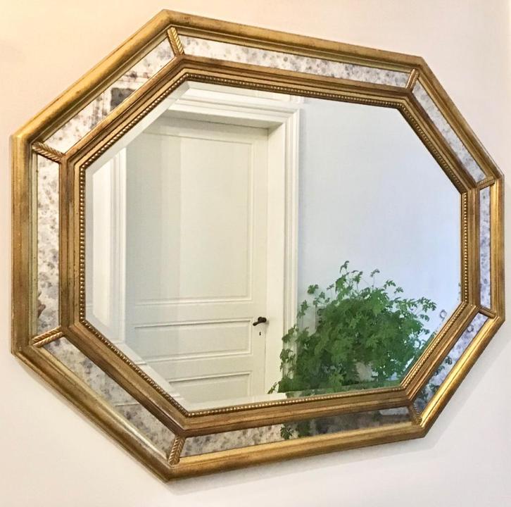 Deknudt - België , prachtige vintage grote spiegel, Huis en Inrichting, Woonaccessoires | Spiegels, Zo goed als nieuw, 100 tot 125 cm