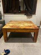 Massief houten salontafel, Maison & Meubles, Tables | Tables de salon, 100 à 150 cm, Moins de 50 cm, Carré, Enlèvement