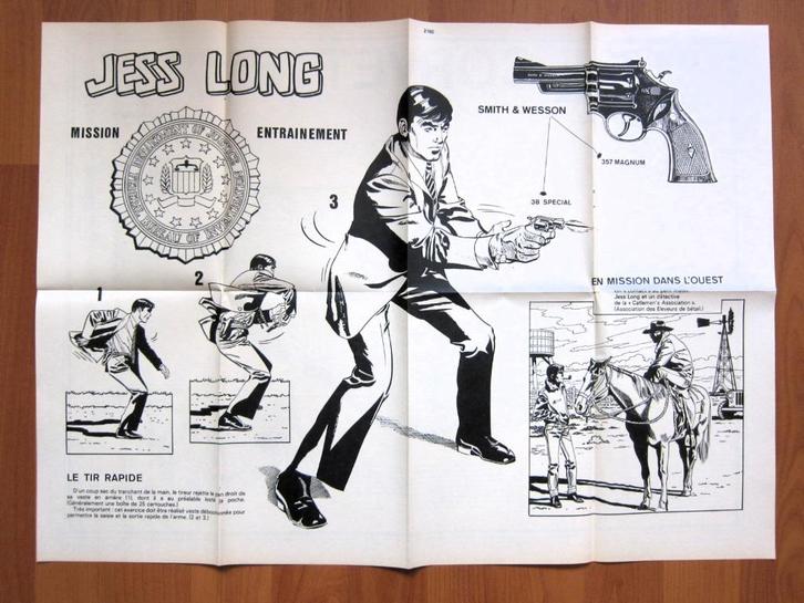 Spirou 2160 : Poster double Jess Long + Auto TBE (1979), Livres, BD, Comme neuf, Une BD, Enlèvement ou Envoi