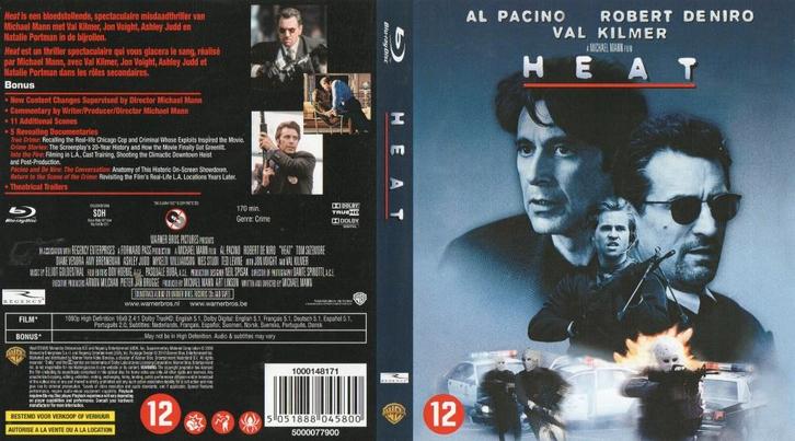 heat (blu-ray) neuf, CD & DVD, Blu-ray, Comme neuf, Thrillers et Policier, Enlèvement ou Envoi