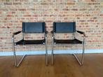 Set van 2 vintage, design, buisframe, Mart Stam S34 stoelen, Huis en Inrichting, Stoelen, Ophalen, Zwart