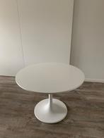 Witte ronde tafel, Huis en Inrichting, Tafels | Eettafels, Gebruikt, Rond, Modern, Vier personen