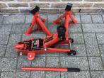 hydaulische autokrik + 2 assteunen, Auto diversen, Autogereedschap, Ophalen, Zo goed als nieuw