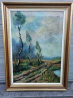 huile sur toile paysage signe louis clesse, Antiek en Kunst, Ophalen of Verzenden