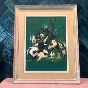 Vintage schilderij olie op paneel  beschikbaar voor biedingen