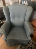 Blauwe fauteuil voor één persoon, 75 tot 100 cm, Gebruikt, Stof, Vintage