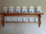 DELFT pots à épices avec archelle en chêne, Ophalen