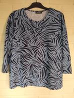 Warm zachtblauw T-shirt + zebramotief, merk Signature, M, Kleding | Dames, T-shirts, Blauw, Nieuw, Lange mouw, Signature